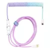 כבל Ducky USB-A to USB-C Coiled - Azure 1.8m צבע סגול