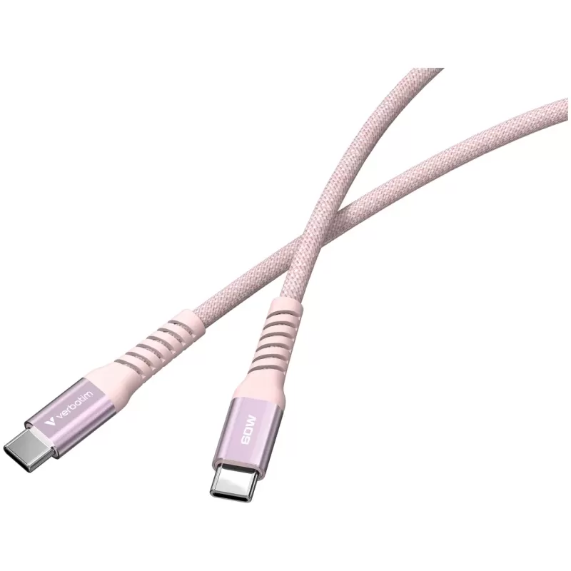 Cable Verbatim Sync & Charge Magnetic Cable USB-C to USB-C 60W 1.2m pink