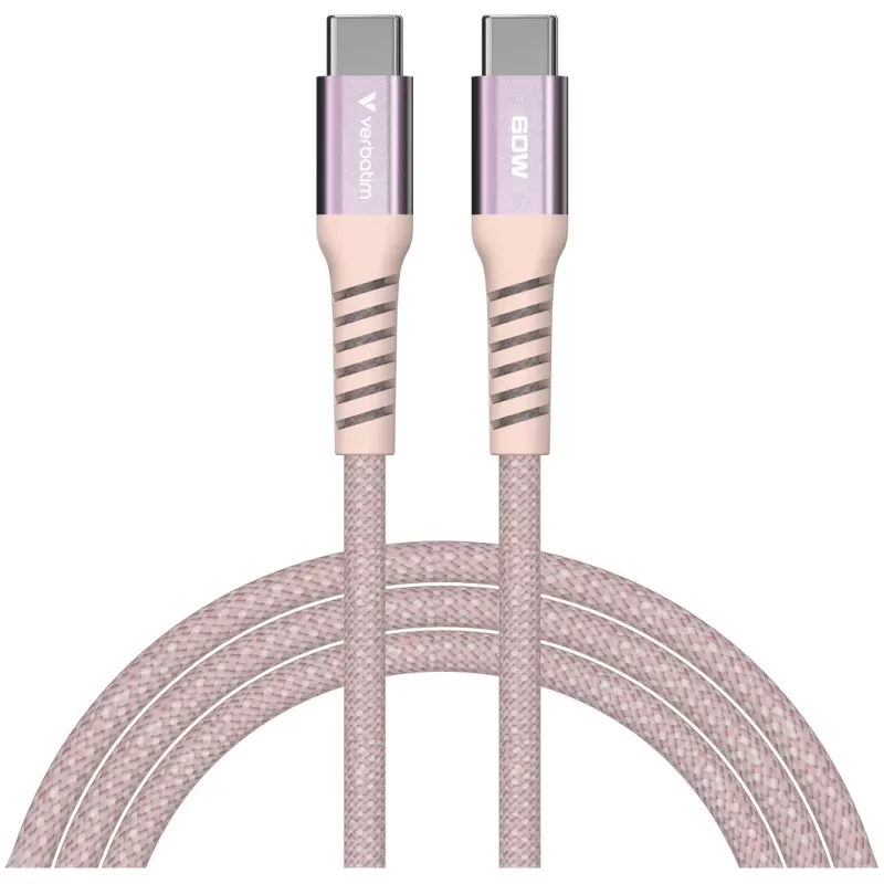 Cable Verbatim Sync & Charge Magnetic Cable USB-C to USB-C 60W 1.2m pink