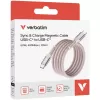 Cable Verbatim Sync & Charge Magnetic Cable USB-C to USB-C 60W 1.2m pink
