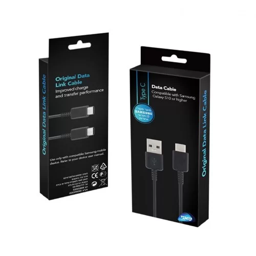 כבל סנכרון וטעינה Samsung Type-A to Type-C Cable שחור 0.8m - יבואן רשמי