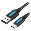 Cable Vention USB-A to USB-C 3A/5Gbps "Fast Charging and Data Transfer" 2m Cable Color:black