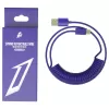 Cable 1St Player 1StPlayer USB-A to USB-C Spring up to 2.5m Purple Blue Color:blue purple Cable 1St Player 1StPlayer USB-A to USB-C Spring up to 2.5m Purple Blue Color:blue purple