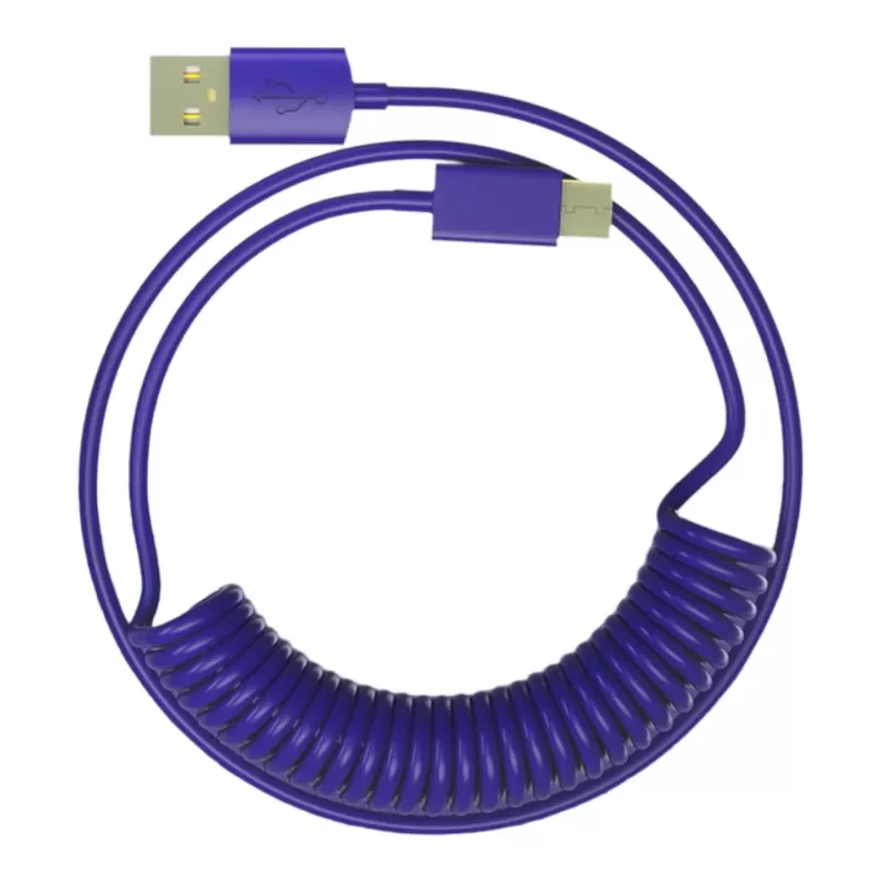 Cable 1St Player 1StPlayer USB-A to USB-C Spring up to 2.5m Purple Blue Color:blue purple Cable 1St Player 1StPlayer USB-A to USB-C Spring up to 2.5m Purple Blue Color:blue purple
