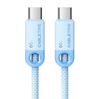 כבל CABLETIME USB-C 60W Charging Cable 2m כחול