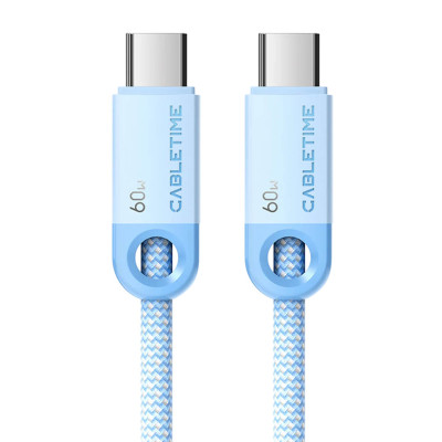 Кабель CABLETIME USB-C 60W Charging Cable 2m синий Кабель CABLETIME USB-C 60W Charging Cable 2m синий