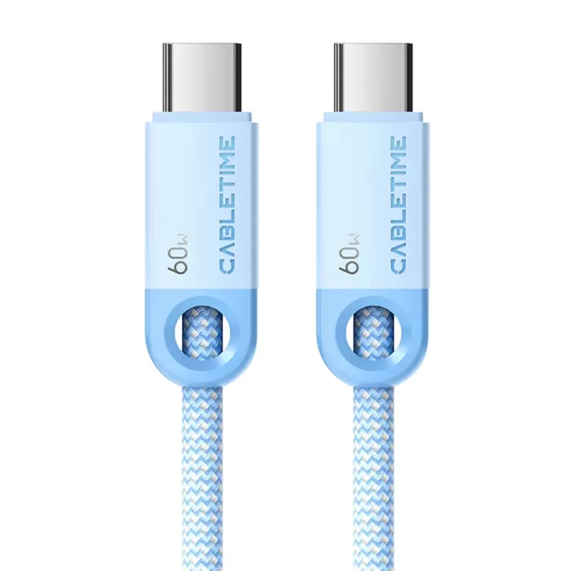 Кабель CABLETIME USB-C 60W Charging Cable 2m blue