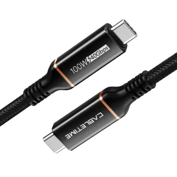 Cable CABLETIME USB-C 4.0 8K/60Hz 40Gbps 100W 2m black