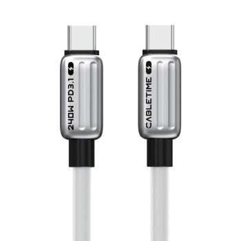 Cable CABLETIME USB-C 240W Charging Cable 2m - white Cable CABLETIME USB-C 240W Charging Cable 2m - white