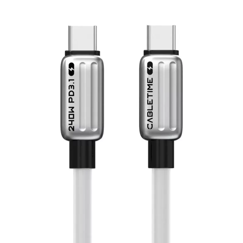 Кабель CABLETIME USB-C 240W Charging Cable 2m - white