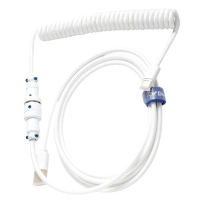 Кабель Ducky USB-A to USB-C Premicord Coiled - Pure Цвет:белый