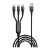 Charging cable Silver Line 3 USB to LIGHTNING Type-c x2 1.5m