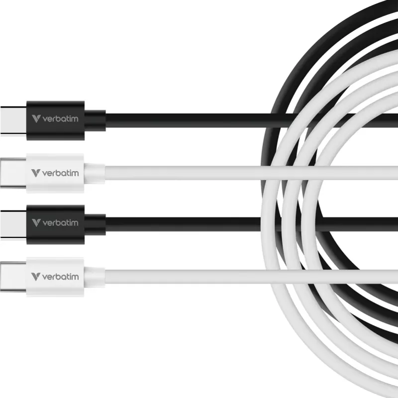 Cable Verbatim Essentials Sync & Charge USB-C to USB-C 60W 1m 2-Pack