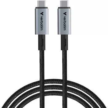 Cable Verbatim Sync & Charge USB4 USB-C to USB-C 240W 40Gbps 1.2m Color:black Cable Verbatim Sync & Charge USB4 USB-C to USB-C 240W 40Gbps 1.2m Color:black