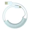 כבל 1St Player 1StPlayer USB-A to USB-C Spring up to 2.5m Sky Blue צבע כחול