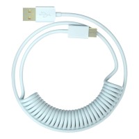 כבל 1St Player 1StPlayer USB-A to USB-C Spring up to 2.5m Sky Blue צבע כחול