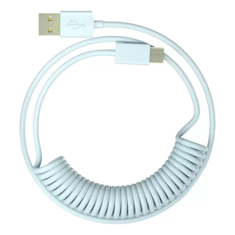 כבל 1St Player 1StPlayer USB-A to USB-C Spring up to 2.5m Sky Blue צבע כחול