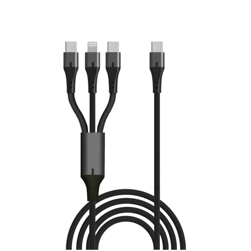 Charging cable Silver Line 3 Type-c to LIGHTNING and Type-c 2x 1.5m
