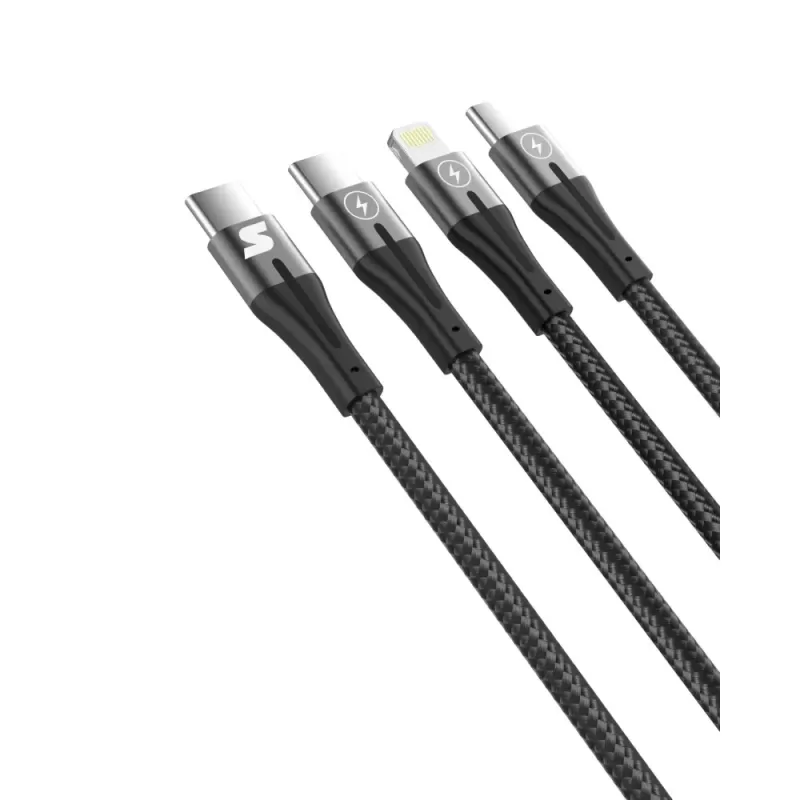 Charging cable Silver Line 3 Type-c to LIGHTNING and Type-c 2x 1.5m