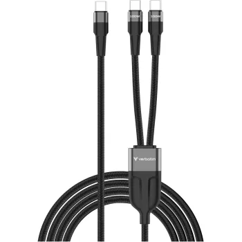 Cable Verbatim Sync & Charge USB-C to Dual USB-C Cable 1.5m