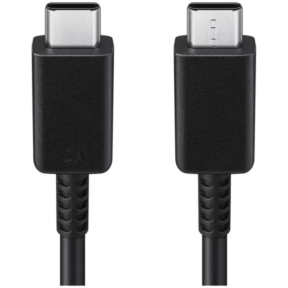 כבל סנכרון וטעינה מקורי Samsung 5A USB-C to USB-C Cable 1m שחור