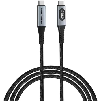 Cable Verbatim Sync & Charge USB4 USB-C to USB-C 240W 40Gbps 1.2m with Power Display Color:black