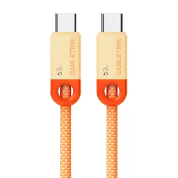 Cable CABLETIME USB-C 60W Charging Cable 1m orange