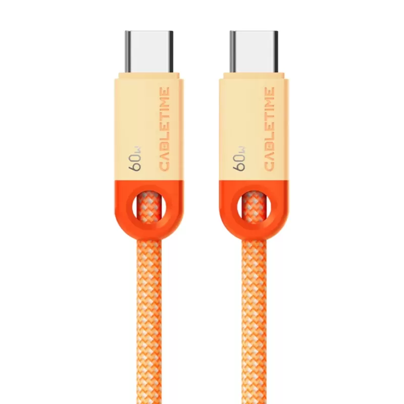 Кабель CABLETIME USB-C 60W Charging Cable 1m orange Кабель CABLETIME USB-C 60W Charging Cable 1m orange