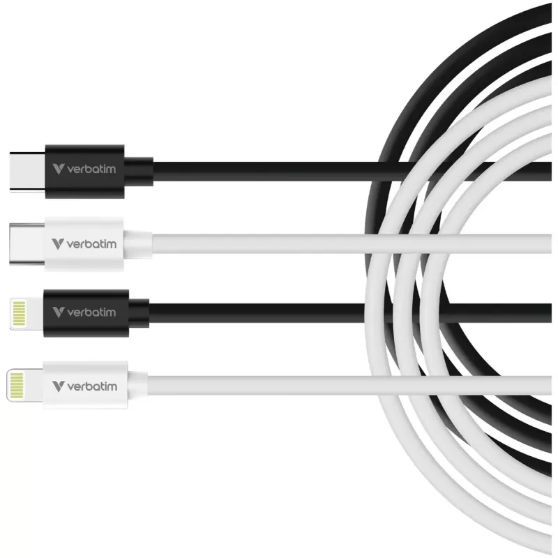 Cable Verbatim Essentials Sync & Charge USB-C to Lightning 1m 2-Pack