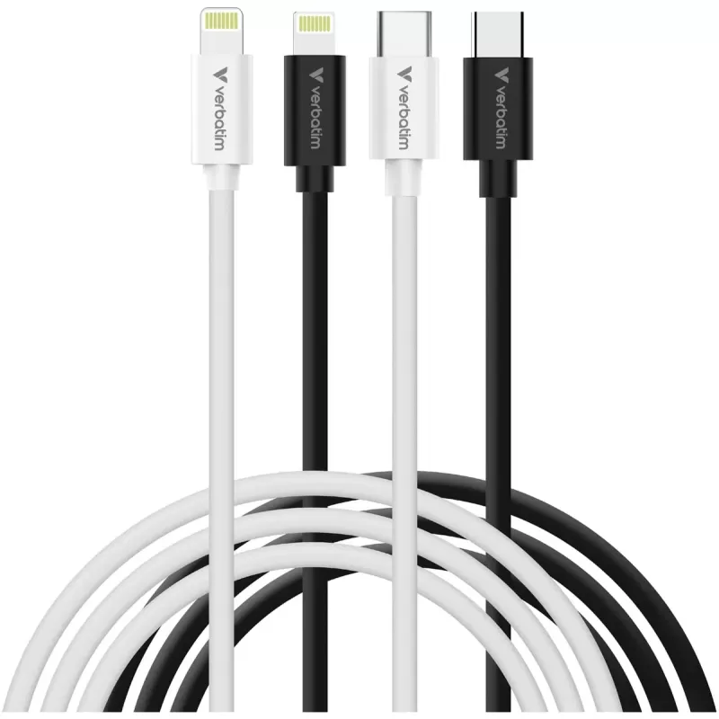 Cable Verbatim Essentials Sync & Charge USB-C to Lightning 1m 2-Pack