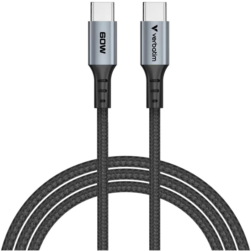 Cable Verbatim Sync & Charge USB-C to USB-C 60W 1.2m Color:black