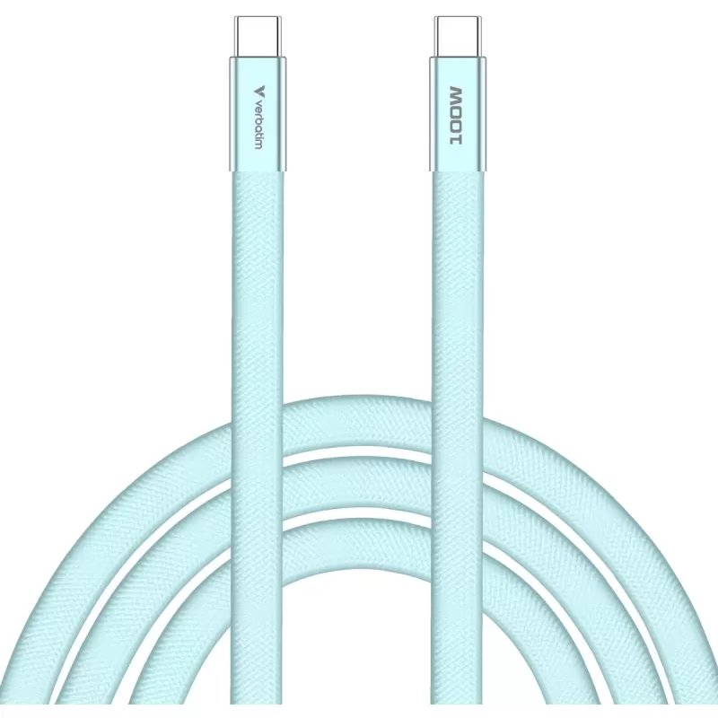 Cable Verbatim Sync & Charge SoftTouch USB-C to USB-C 100W 1.2m blue