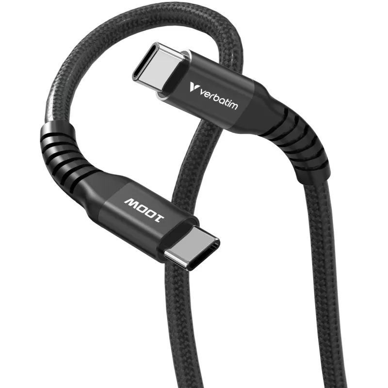 Cable Verbatim Sync & Charge Magnetic USB-C to USB-C 100W 1.2m black Cable Verbatim Sync & Charge Magnetic USB-C to USB-C 100W 1.2m black