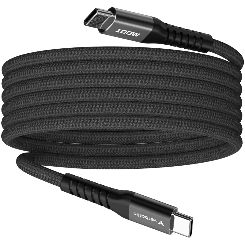 Cable Verbatim Sync & Charge Magnetic USB-C to USB-C 100W 1.2m black Cable Verbatim Sync & Charge Magnetic USB-C to USB-C 100W 1.2m black