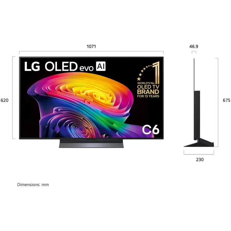 Умный телевизор (Smart TV) LG OLED48C66LA OLED 4K OLED48C66LA - официальный импортер
