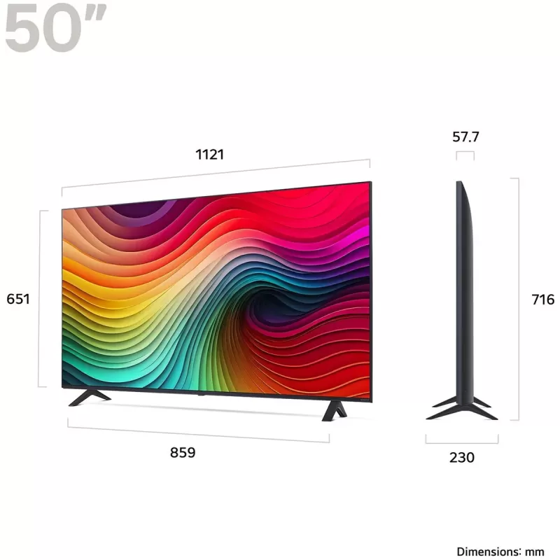 Умный телевизор (Smart TV) LG 50NANO81T6A NanoCell 4K 50NANO81T6A - официальный импортер