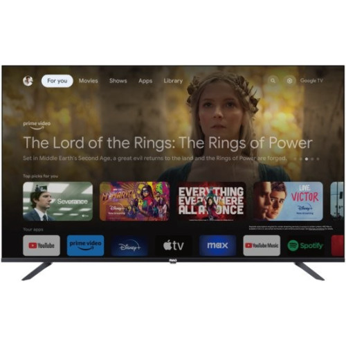 Smart TV MAG 4K 50" LED SMART TV Powered by GOOGLE TV GTV50D23 Color:black