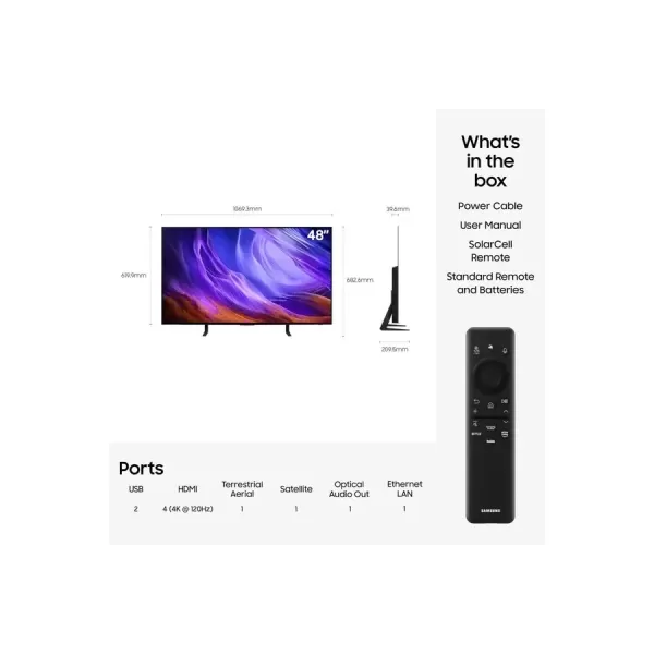 טלוויזיה חכמה Samsung QE48S85H OLED 4K 48 QE48S85H
