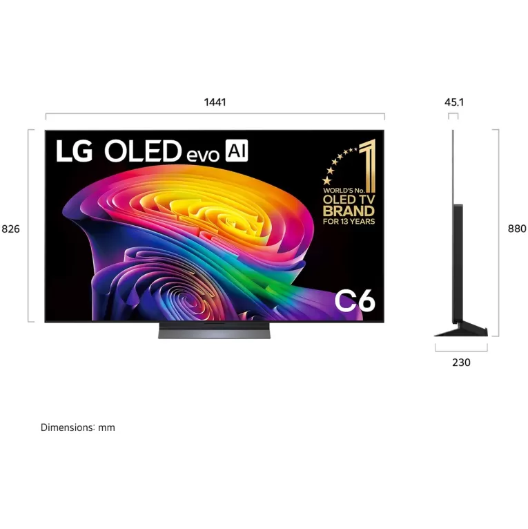 טלוויזיה חכמה LG OLED65C66LA OLED 4K OLED65C66LA - יבואן רשמי
