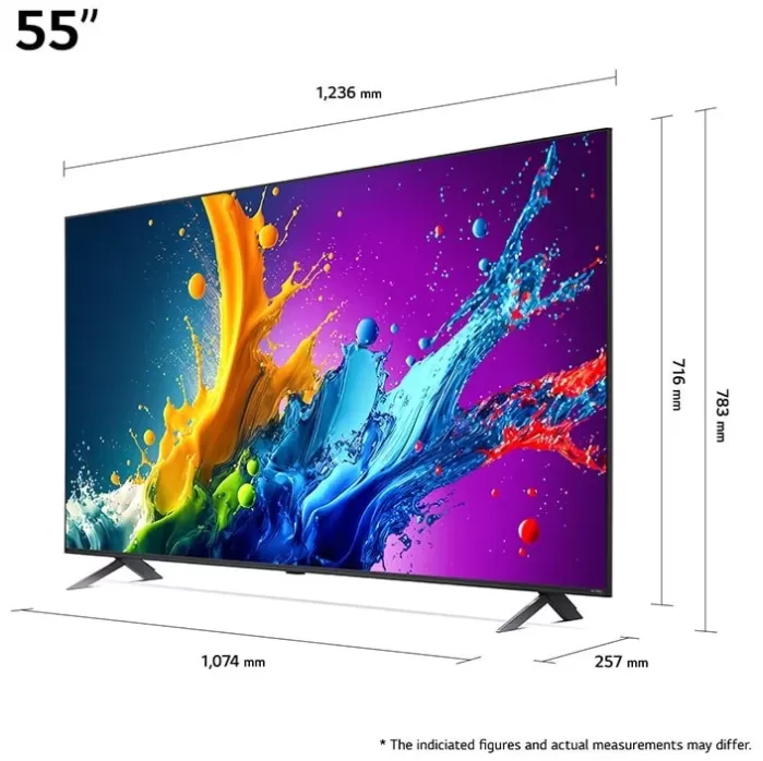 טלוויזיה חכמה LG 55QNED80T6B QNED 4K 55QNED80T6B - יבואן רשמי