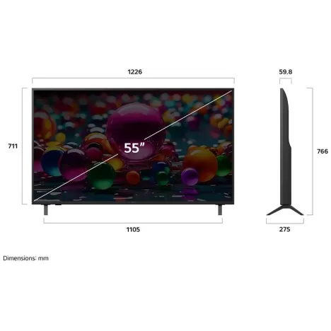 Smart TV LG 55UA80006LC UHD AI 4K 55UA80006LC