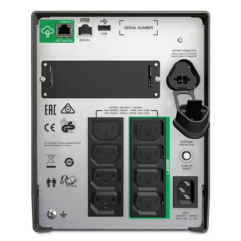 אל פסק APC Smart-UPS 1500VA LCD 230V SmartConnect SMT1500IC אל פסק APC Smart-UPS 1500VA LCD 230V SmartConnect SMT1500IC