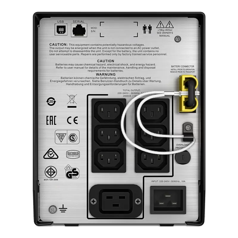 אל פסק APC Smart-UPS C 2000VA LCD 230V SMC2000I אל פסק APC Smart-UPS C 2000VA LCD 230V SMC2000I