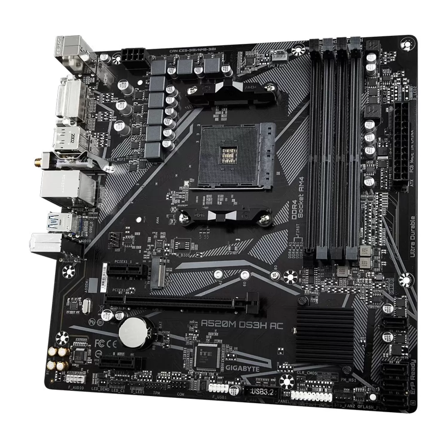 Материнская Плата Gigabyte A520M DS3H AC DDR4 AM4