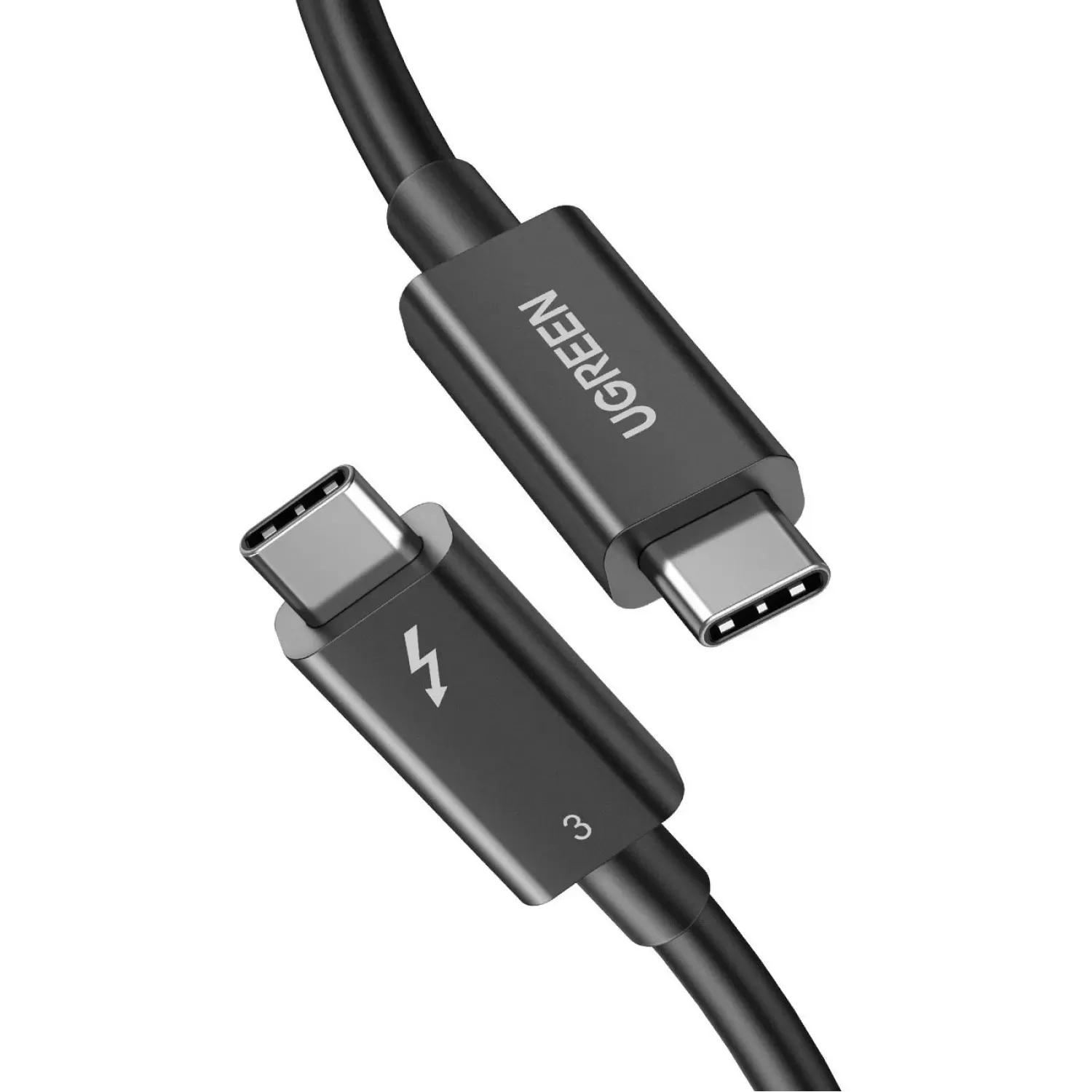 Кабель UGREEN Thunderbolt 3 5k/60Hz | 40Gbps | 100W | 0.5M Cable 0.5m Цвет:чёрный