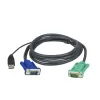 USB cable ATEN 3M USB KVM Cable with 3 in 1 SPHD 2L-5203U ATEN 3M USB KVM Cable 3m Color:black