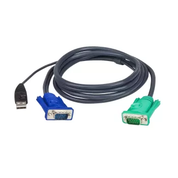 USB cable ATEN 3M USB KVM Cable with 3 in 1 SPHD 2L-5203U ATEN 3M USB KVM Cable 3m Color:black