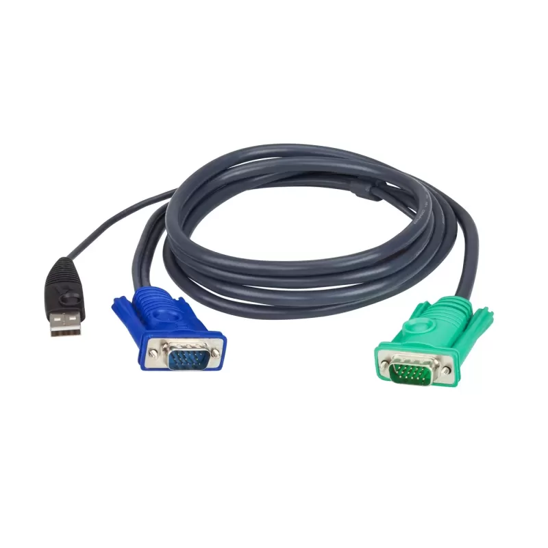USB cable ATEN 3M USB KVM Cable with 3 in 1 SPHD 2L-5203U ATEN 3M USB KVM Cable 3m Color:black