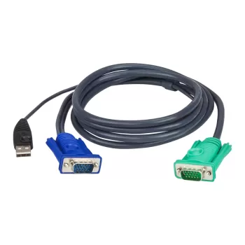 כבל KVM ATEN 2L-5202U USB 1.8m 2L-5202U צבע אפור כבל KVM ATEN 2L-5202U USB 1.8m 2L-5202U צבע אפור