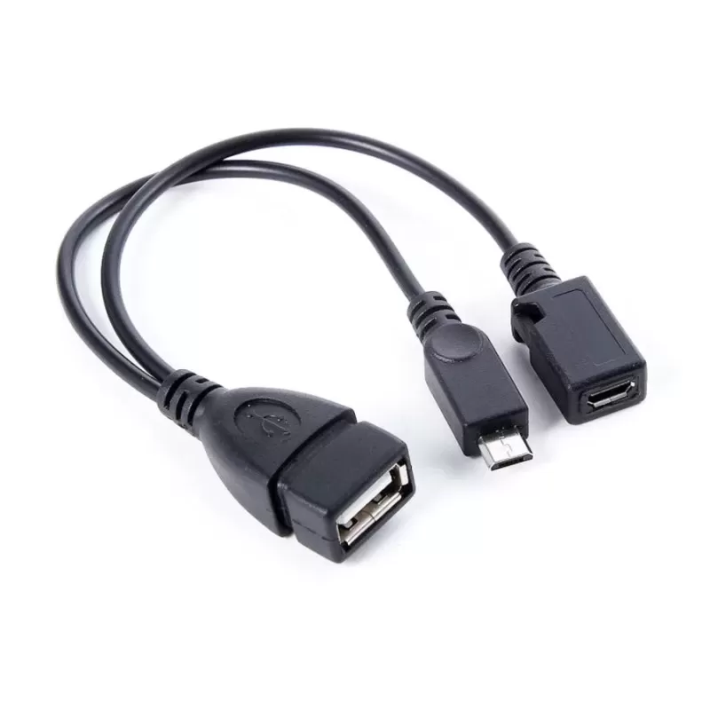 Cable Micro USB to OTG Cable w/Power CH-USB-OTG-P Color:black